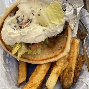 Chicken Wrap - with fresh cut fries