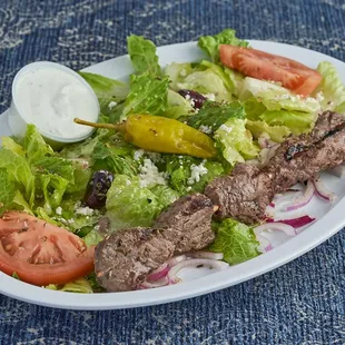 a salad on a plate