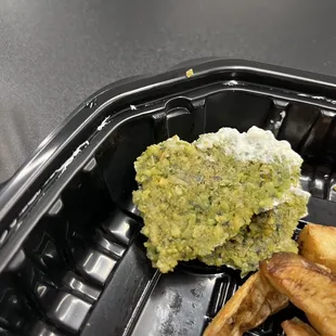 Falafel served raw