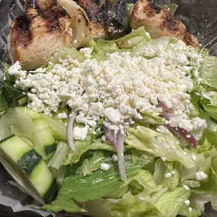Chicken and salad