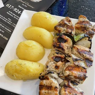2 Chicken Kebab Lemon Roasted Potatoes