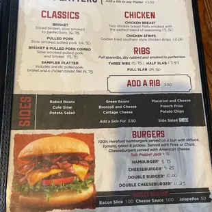 Platters &amp; burgers