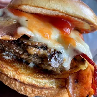 Bacon Mushroom Swiss burger