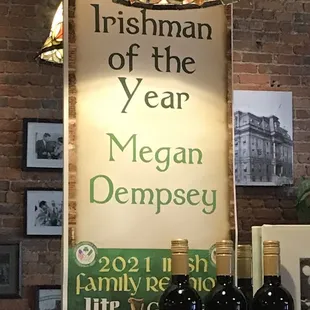 bottles of wine on display