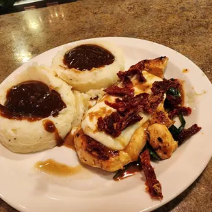 Grilled chicken mashed Potato Dried tomatoes