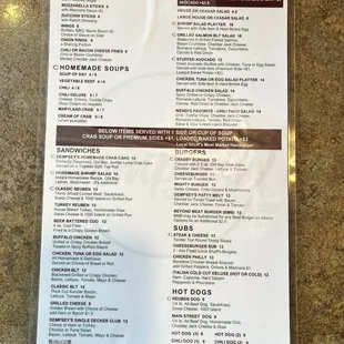 Lunch Menu