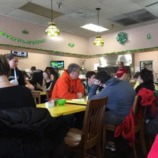 Crowded for Sunday brunch