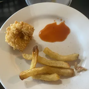 Jumbo fried shrimp. Stolen from another plate