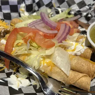 Overcooked taquitos