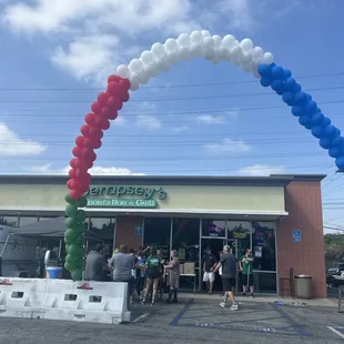 the entrance to the store