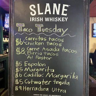 Taco Tuesday specials
