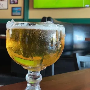 Cold beer and soccer
