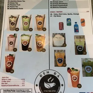 menu, sushi and sashimi