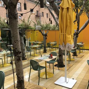 The patio is amazing