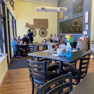 Front seating area. . . .COVID-19 cleaning  precaution - Thank You. . . .decor.