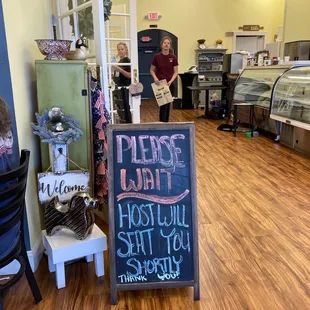 Please wait to be seated