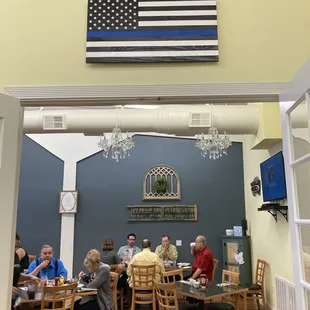 Law Enforcement Support USA Flag / Fallen Police Flag. .Made by Dena W. (Owner) - Niece: Kelsea L. &amp; Jeremiah F.  - Thanks!