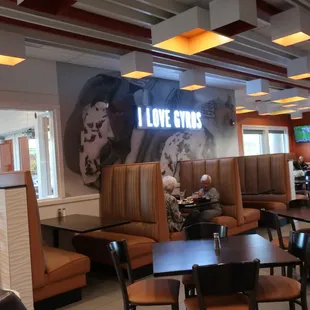 A partial view of their airy dining room.