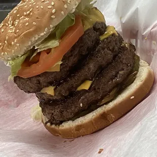 Triple cheeseburger? Coming right up!