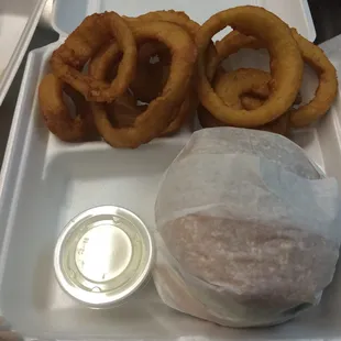 Look at the size of those onion rings! Always with a side of ranch