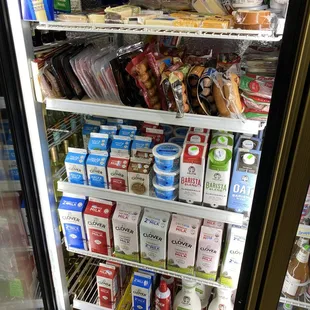 a refrigerator full of food