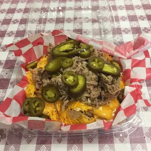 Pork nachos. Kinda what you would expect to get at a ball game, etc. Good, just nothing special.