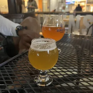 Refreshing beer and a yummy cider