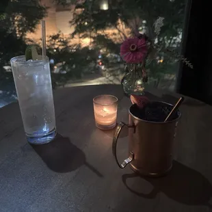 Great drinks with a convention center view