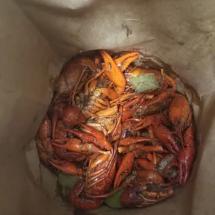 4 lbs of crawfish at 3.99/lb