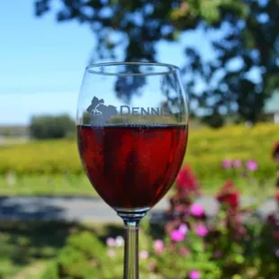 Enjoy a cold, delicious glass of wine while relaxing on our patio