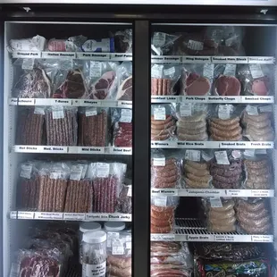Here's our retail freezer. Everything here is Delicious and priced to sell!