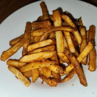 a plate of french fries