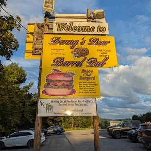 a sign for a restaurant