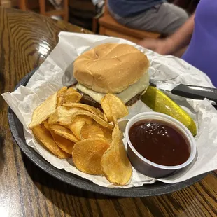 Elk Burger with a Bourbon Sauce