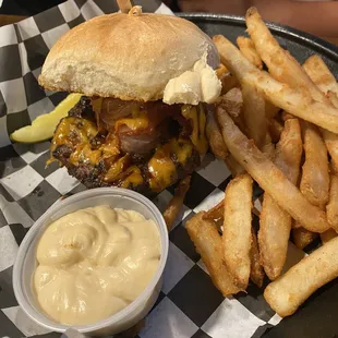 Smokehouse prime rib burger