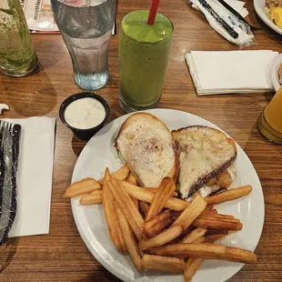 9/15/24 Beetlejuice, Beetlejuice: After Life sandwich with added melted cheese on top.  Blue Cheese instead of tomato sauce.