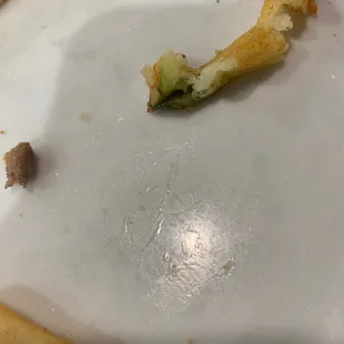 I found green stuff in my fries