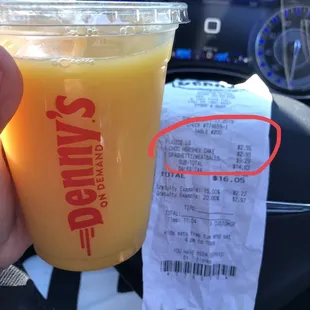 SMH. This is what they call &quot;large&quot; orange juice to go order for ($2.55)