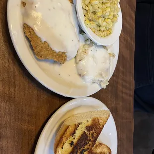 Chicken Fried Steak &amp; Mash Potatos