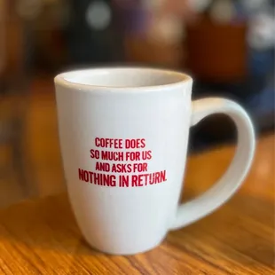 Coffee mugs with messages