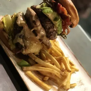 Bourbon Bacon Burger add avocado
