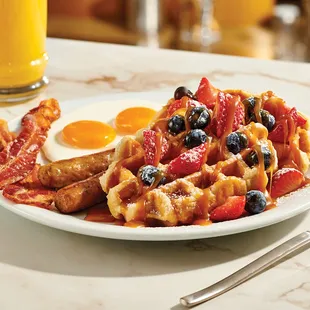 waffles, food