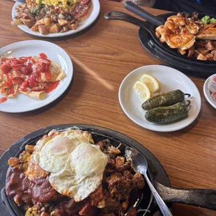 Crazy Spicy Skillet, Santa Fe Skillet, Berry Vanilla Crepe Breakfast