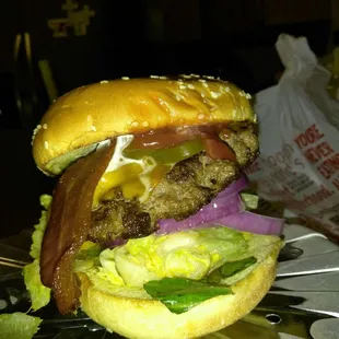 Manager named Andre swore he could make a great burger. He used some old wedge salad as lettuce and it was just the sloppiest thing ever