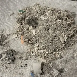 This is the dirt and filth that was under my carpet and all of the dirt has not been picked up. I've been breathing this for three years.