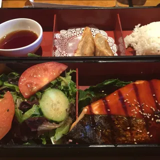 Salmon Teriyaki Bento Box Lunch