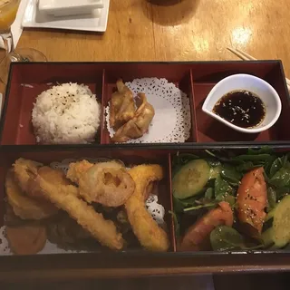 Shrimp and Vegetable Tempura Bento Box Lunch