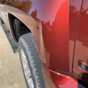 Paintless dent repair | Silverado fender dent