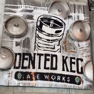 a beer keg sign
