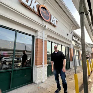 a man standing outside